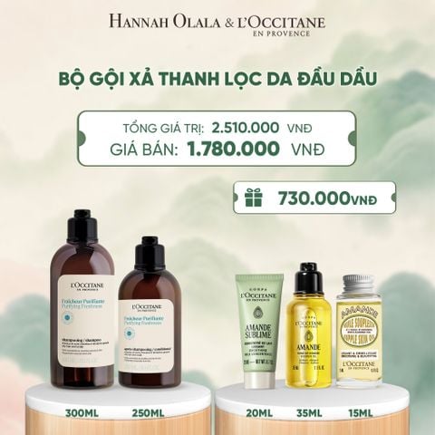  SET GỘI XẢ LOCCITANE DÀNH CHO DA ĐẦU DẦU - A409 