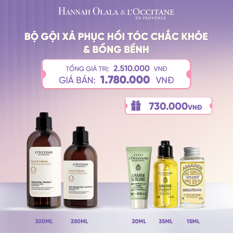  SET GỘI XẢ LOCCITANE DƯỠNG TÓC BỒNG BỀNH  - L032 
