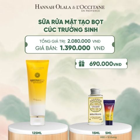  SỮA RỬA MẶT TẠO BỌT CÚC TRƯỜNG SINH LOCCITANE 125ML - A410 