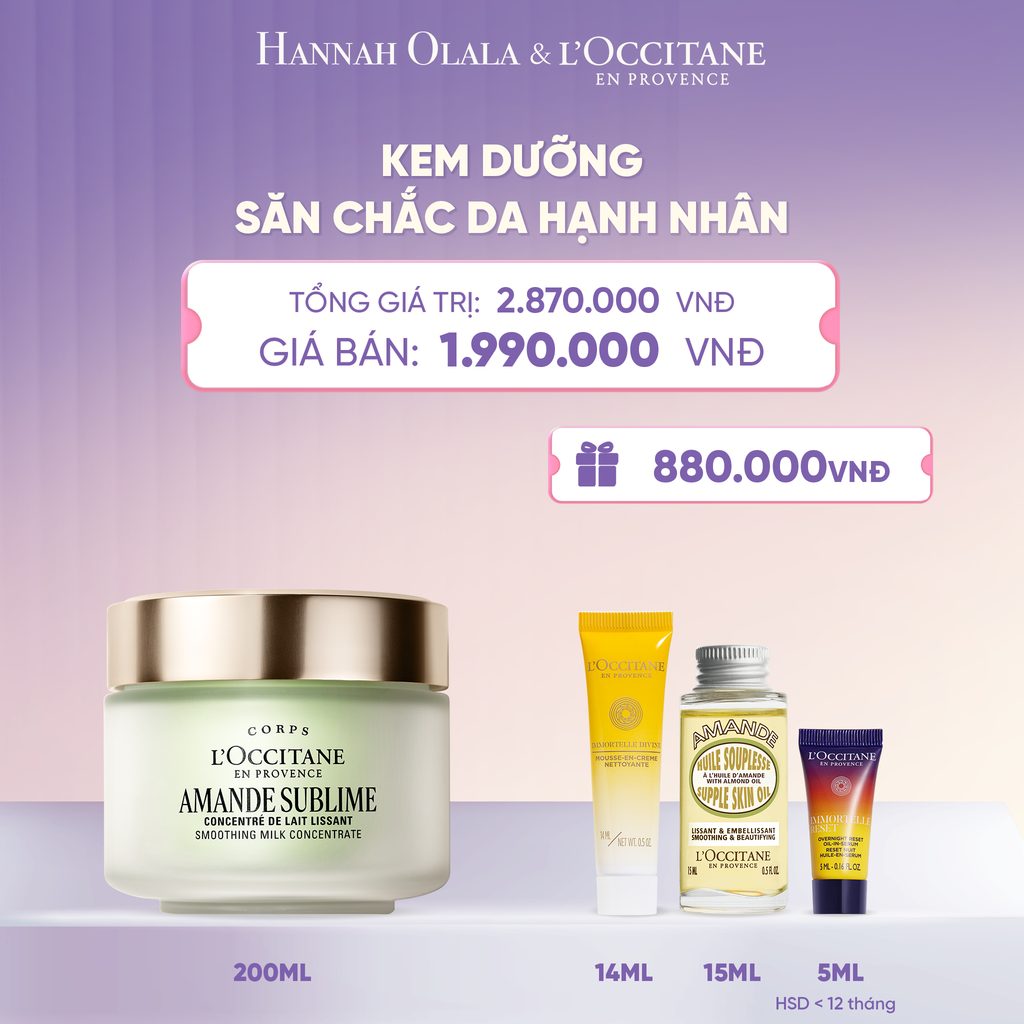  KEM DƯỠNG THỂ SĂN CHẮC DA HẠNH NHÂN LOCCITANE 200ML  - L023 