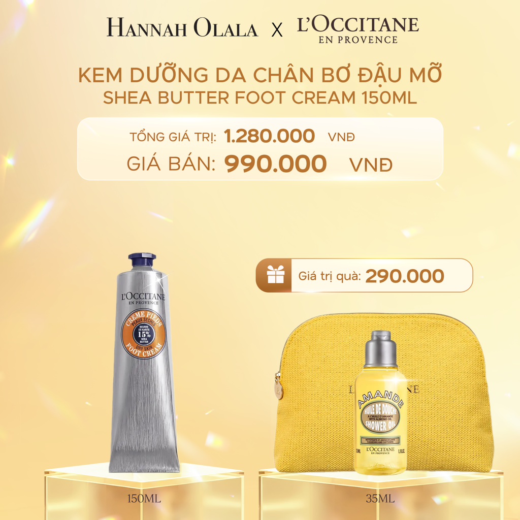  DEAL 4: KEM DƯỠNG DA CHÂN BƠ ĐẬU MỠ LOCCITANE 150ML 