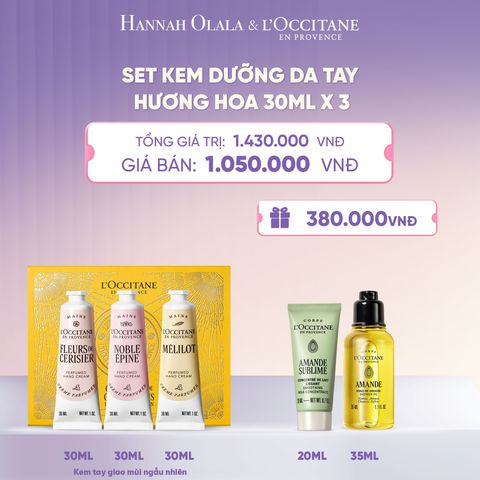  SET KEM DƯỠNG DA TAY HƯƠNG HOA LOCCITANE 30ML X 3  - L028 