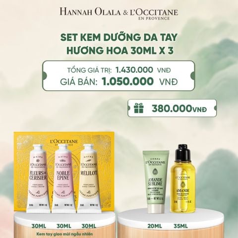  SET KEM DƯỠNG DA TAY HƯƠNG HOA LOCCITANE 30ML X 3 - A404 