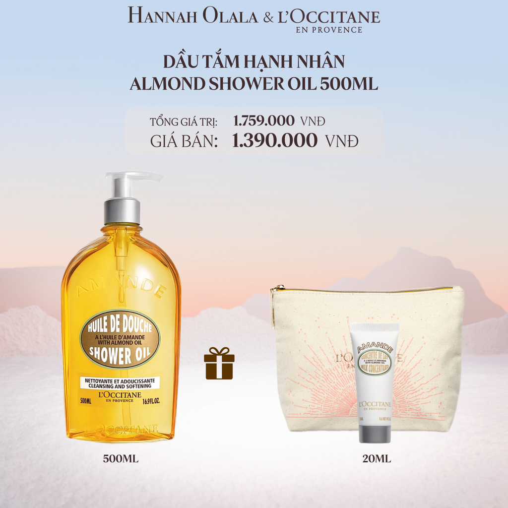  DEAL 2: DẦU TẮM HẠNH NHÂN LOCCITANE 500ML 