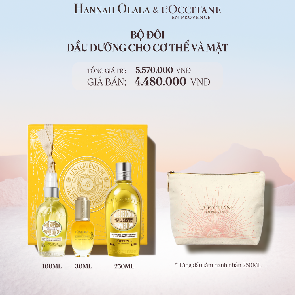 DEAL 13: [SET LỄ HỘI 2025] SET BA DẦU DƯỠNG CHO CƠ THỂ VÀ MẶT 