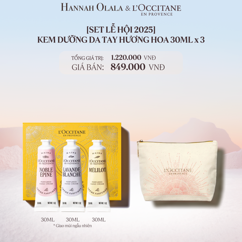  DEAL 7: [SET LỄ HỘI 2025] KEM DƯỠNG DA TAY HƯƠNG HOA 30ML x 3 