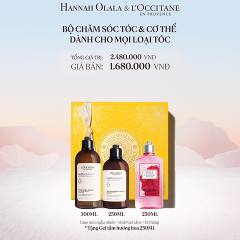  DEAL 15: [SET LỄ HỘI 2025] SET CHĂM SÓC TÓC & CƠ THỂ DÀNH CHO MỌI LOẠI TÓC 