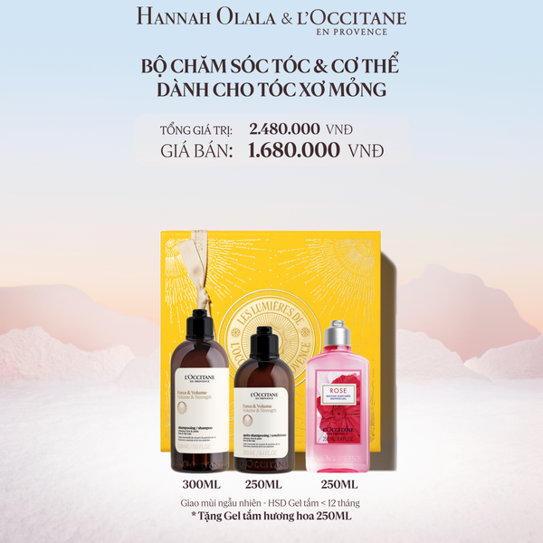  A1081_DEAL 16: [SET LỄ HỘI 2025] SET CHĂM SÓC TÓC & CƠ THỂ DÀNH CHO TÓC XƠ MỎNG 