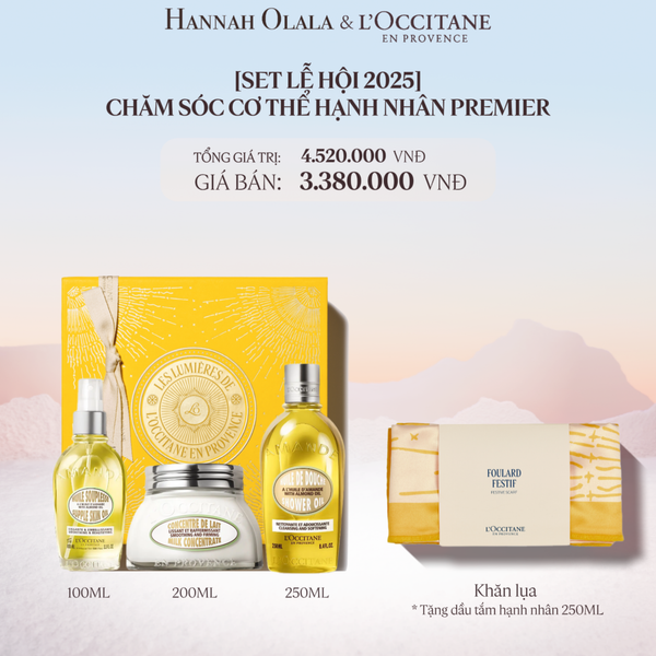  A1076_DEAL 11: [SET LỄ HỘI 2025] CHĂM SÓC CƠ THỂ HẠNH NHÂN PREMIER 