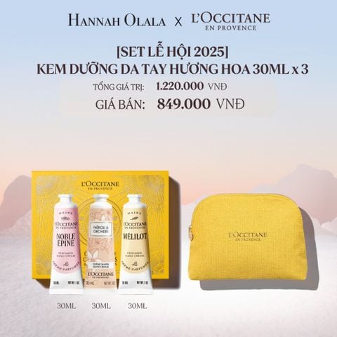  C729_DEAL 12: [SET LỄ HỘI 2025] KEM DƯỠNG DA TAY HƯƠNG HOA 30ML x 3 
