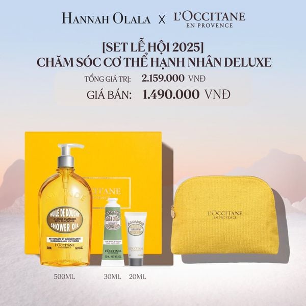  C731_DEAL 14: [SET LỄ HỘI 2025] CHĂM SÓC CƠ THỂ HẠNH NHÂN DELUXE 