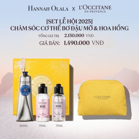  C732_DEAL 15: [SET LỄ HỘI 2025] SET CHĂM SÓC CƠ THỂ BƠ ĐẬU MỠ & HOA HỒNG SHEA BUTTER & ROSE BODY SET 