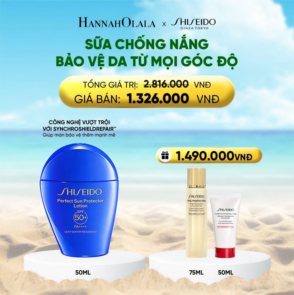  SỮA CHỐNG NẮNG DƯỠNG DA SHISEIDO GSC PERFECT SUN PROTECTOR LOTION SPF50+ 50ML 