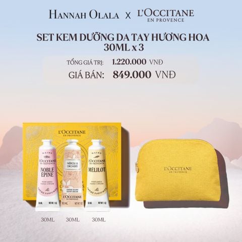  DEAL 12: SET KEM DƯỠNG DA TAY HƯƠNG HOA 30ML x 3 