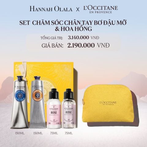  DEAL 17: SET CHẮM SÓC CHÂN TAY BƠ ĐẬU MỠ & HOA HỒNG 