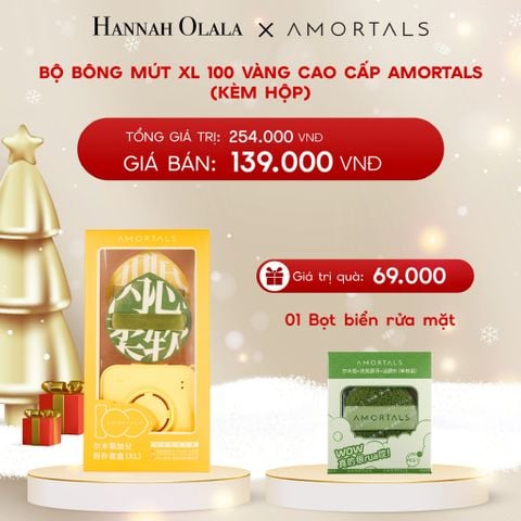  DEAL 3: BỘ BÔNG MÚT XL 100 VÀNG CAO CẤP AMORTALS (KÈM HỘP) 