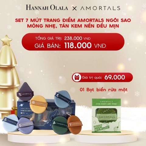  DEAL 6: SET 7 MÚT TRANG ĐIỂM AMORTALS NGÔI SAO – MỎNG NHẸ, TÁN KEM NỀN ĐỀU MỊN 