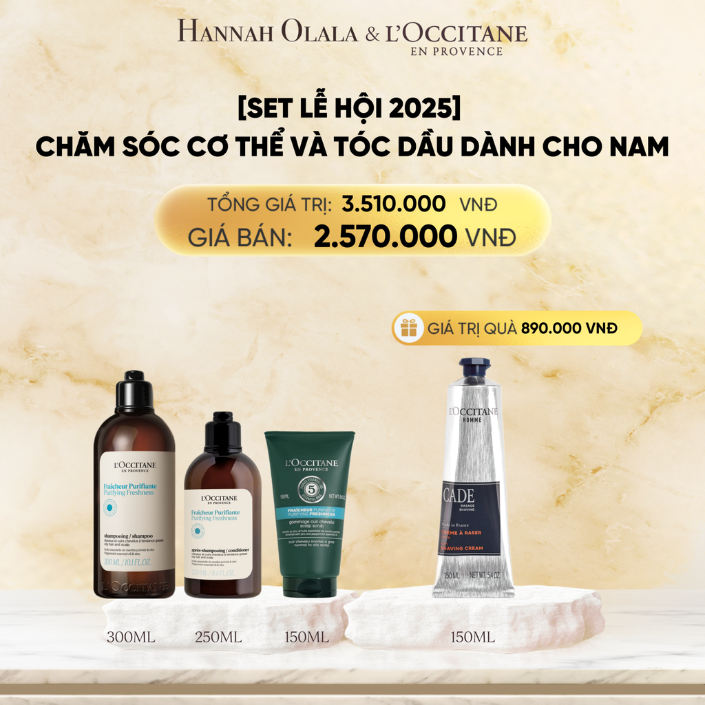 DEAL 3: [SET LỄ HỘI] CHĂM SÓC CƠ THỂ VÀ TÓC DẦU DÀNH CHO NAM 