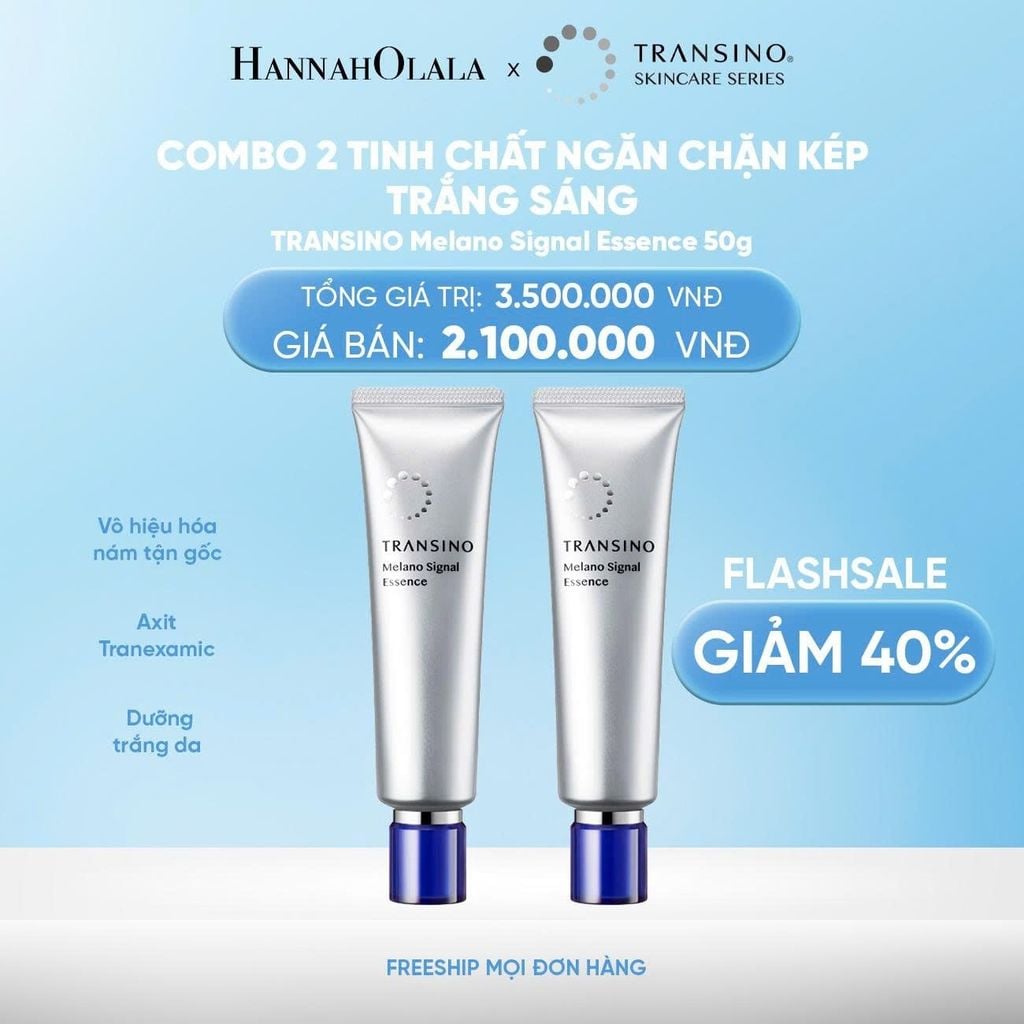  DEAL 1: COMBO 2 TINH CHẤT NĂNG NGỪA KÉP TRẮNG SÁNG 50G 