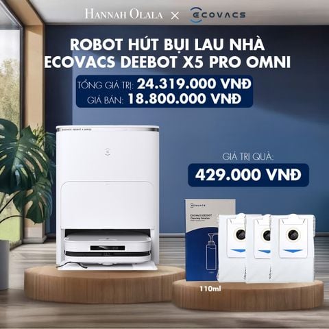  M41_DEAL 2: ROBOT HÚT BỤI LAU NHÀ ECOVACS DEEBOT X5 PRO OMNI 