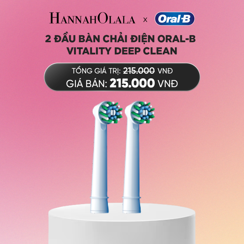  2 ĐẦU BÀN CHẢI ĐIỆN ORAL-B VITALITY – SENSITIVE / WHITENING / DEEP CLEAN_ A3007 