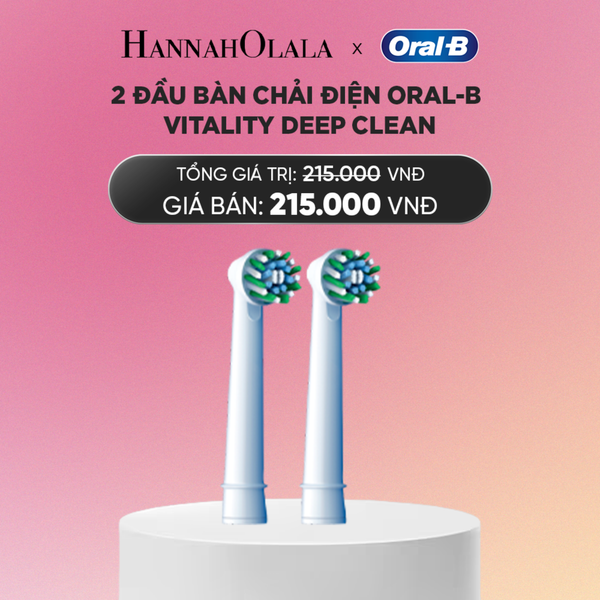  2 ĐẦU BÀN CHẢI ĐIỆN ORAL-B VITALITY – SENSITIVE / WHITENING / DEEP CLEAN_ A3007 