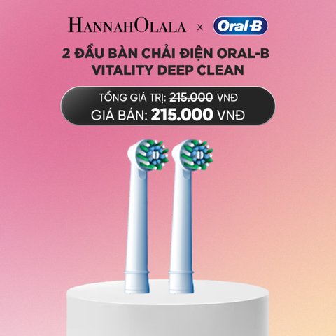  2 ĐẦU BÀN CHẢI ĐIỆN ORAL-B VITALITY – SENSITIVE / WHITENING / DEEP CLEAN_ A3007 