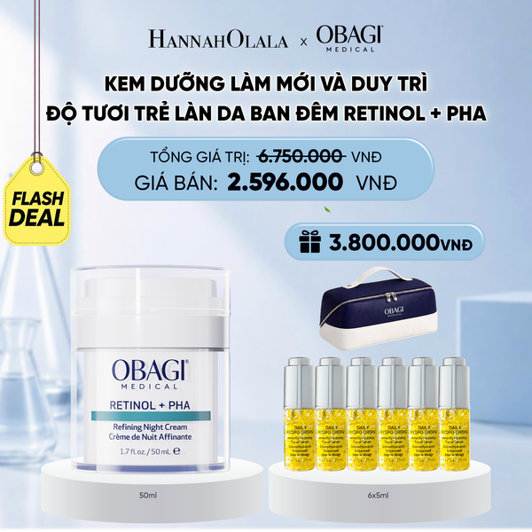  [FLASHSALE] KEM DƯỠNG LÀM MỚI VÀ DUY TRÌ ĐỘ TƯƠI TRẺ LÀN DA BAN ĐÊM RETINOL + PHA 50ML - FLASH DEAL 2 