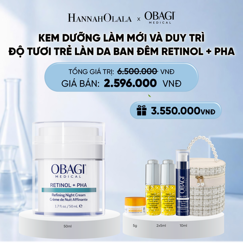  KEM DƯỠNG LÀM MỚI VÀ DUY TRÌ ĐỘ TƯƠI TRẺ LÀN DA BAN ĐÊM RETINOL + PHA 50ML - DEAL 3 