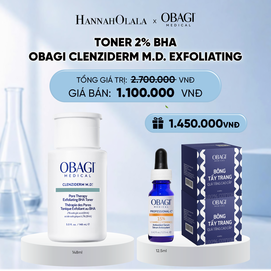  TONER 2% BHA OBAGI CLENZIDERM M.D. EXFOLIATING 148ML - DEAL 6 