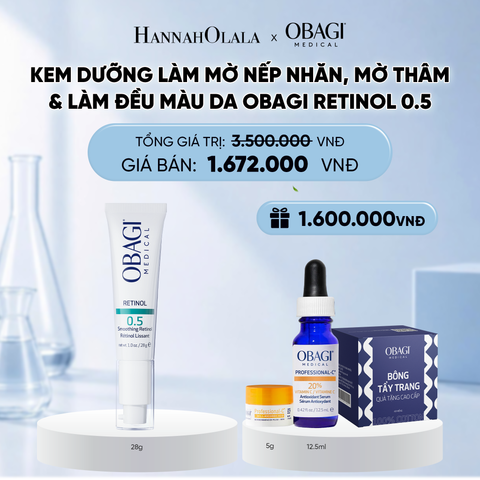  KEM DƯỠNG LÀM MỜ NẾP NHĂN & LÀM ĐỀU MÀU DA OBAGI RETINOL 0.5 28G - DEAL 8 