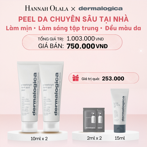  E1081_DEAL 2: COMBO 2 PEEL CẢI THIỆN BỀ MẶT DA LÀM SÁNG RÕ RỆT CÁC ĐỐM NÂU POWERBRIGHT DARK SPOT PEEL 10ML 