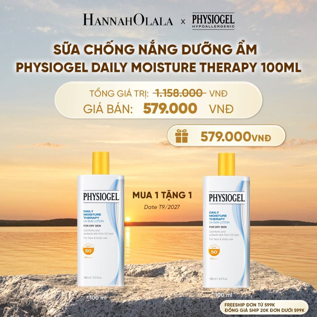  SỮA CHỐNG NẮNG DƯỠNG ẨM PHYSIOGEL DAILY MOISTURE THERAPY 100ML - B613 