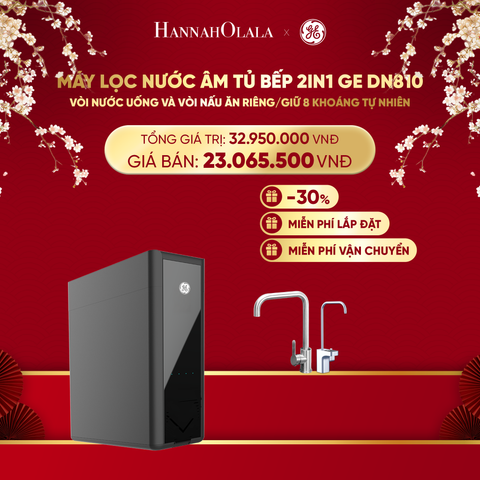  DEAL 4: MÁY LỌC NƯỚC ÂM TỦ BẾP 2IN1 GE DN810 - VÒI NƯỚC UỐNG VÀ VÒI NẤU ĂN RIÊNG/GIỮ 8 KHOÁNG TỰ NHIÊN 