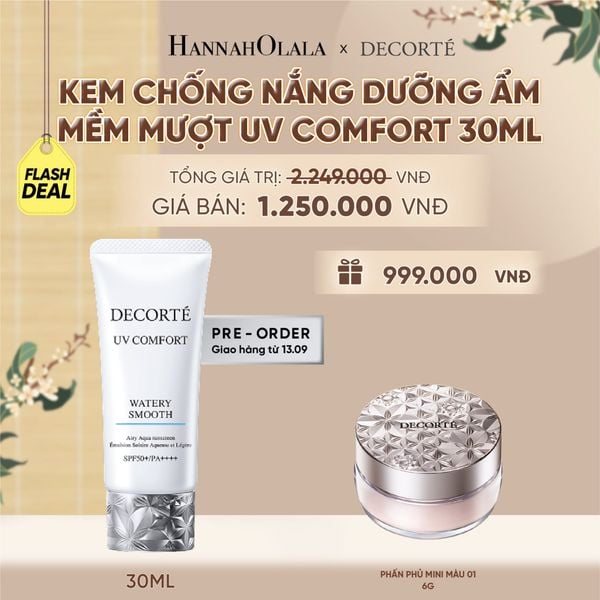  [DEAL ĐỘC QUYỀN] KEM CHỐNG NẮNG DECORTÉ UV COMFORT _ KHÔNG NÂNG TÔNG (GIAO HÀNG TỪ 13/9) 