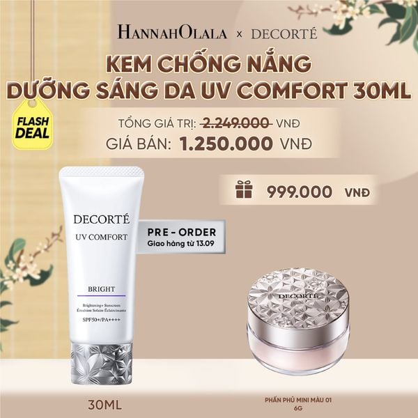  [DEAL ĐỘC QUYỀN] KEM CHỐNG NẮNG DECORTÉ UV COMFORT _ KHÔNG NÂNG TÔNG (GIAO HÀNG TỪ 13/9) 