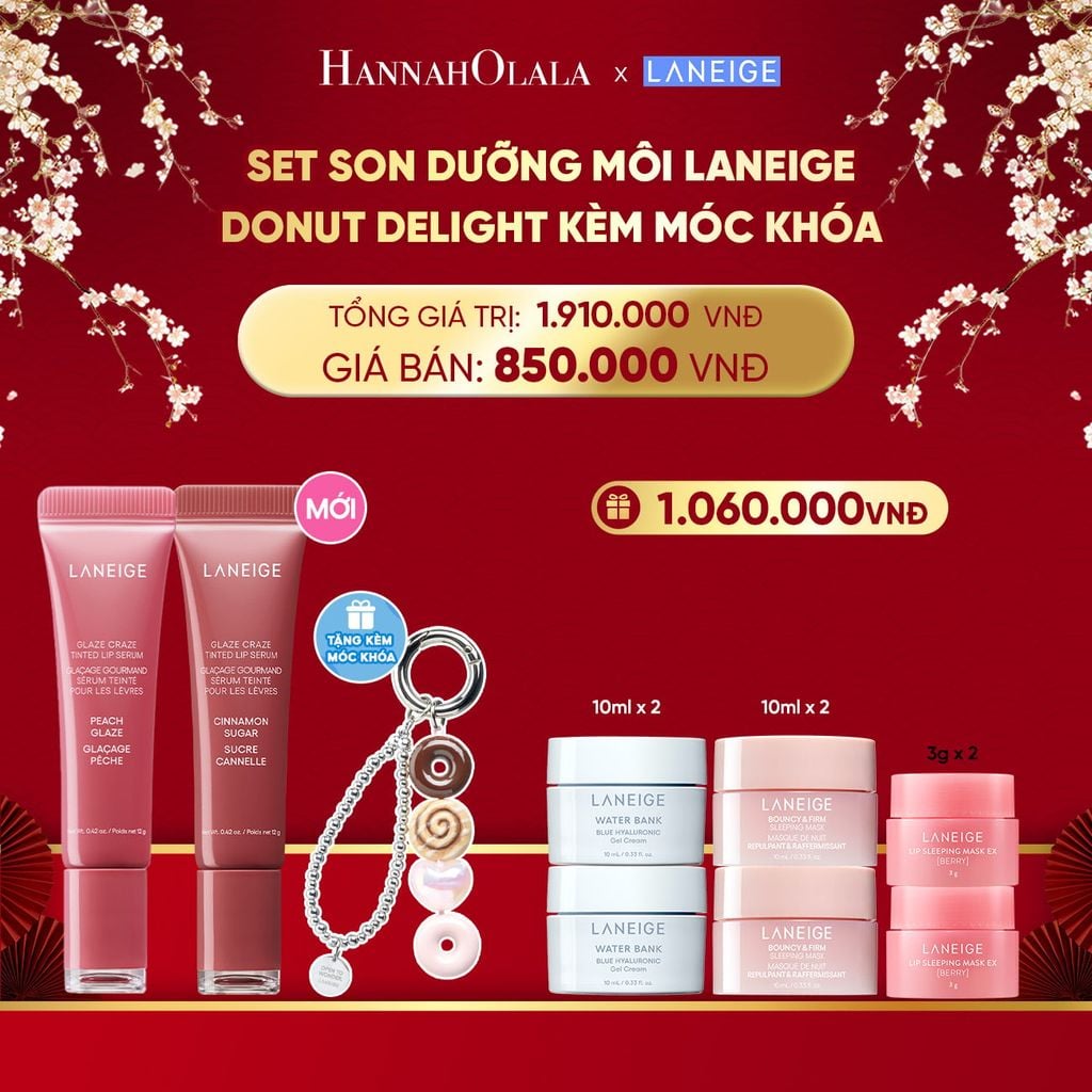  DEAL 18: ĐỘC QUYỀN SET - LANEIGE DONUT DELIGHT LIP SERUM DUO 