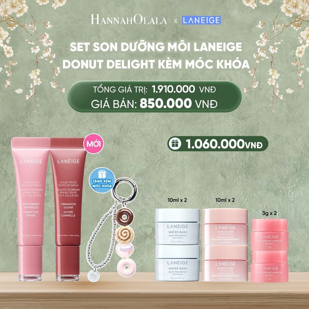  DEAL 18: ĐỘC QUYỀN SET - LANEIGE DONUT DELIGHT LIP SERUM DUO 