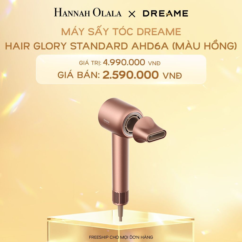  C586_DEAL 7: MÁY SẤY TÓC DREAME HAIR GLORY STANDARD AHD6A - BẢN QUỐC TẾ - BH 24 THÁNG 