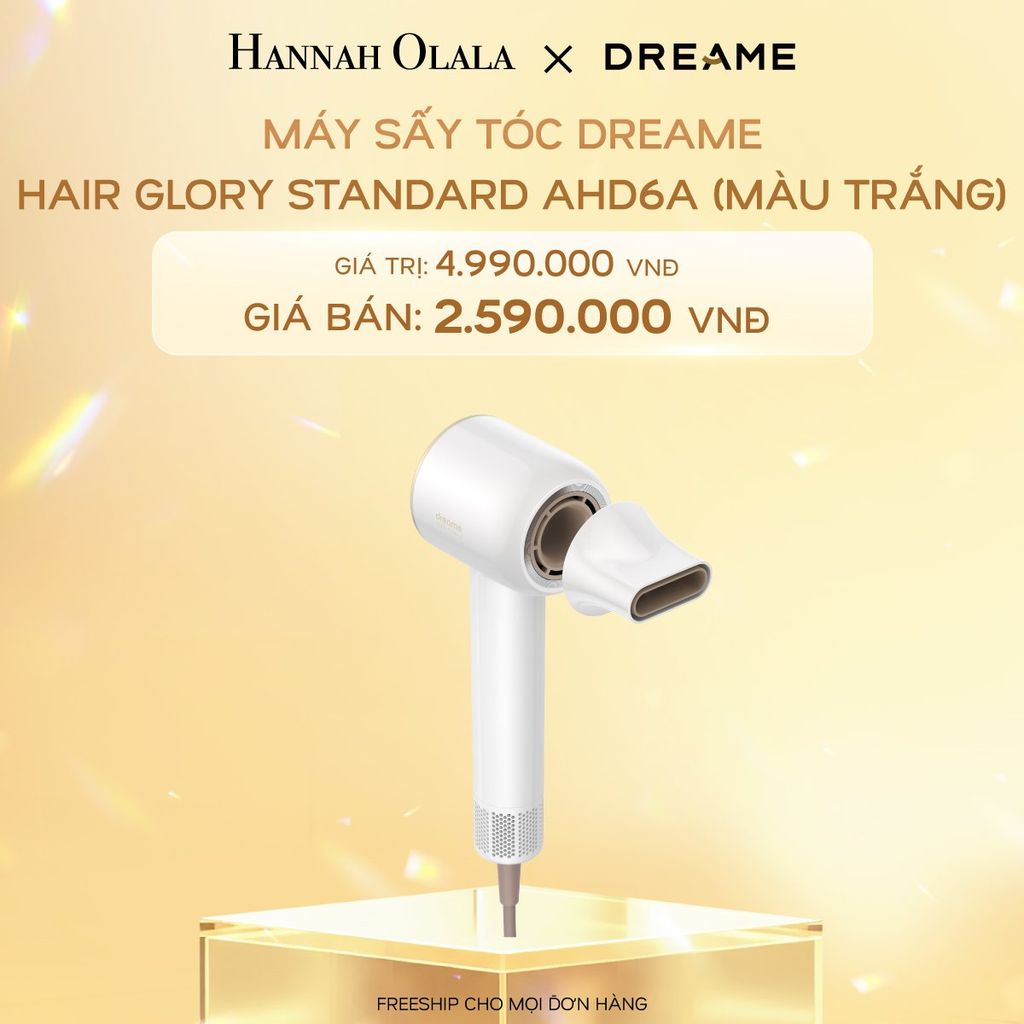  C586_DEAL 7: MÁY SẤY TÓC DREAME HAIR GLORY STANDARD AHD6A - BẢN QUỐC TẾ - BH 24 THÁNG 