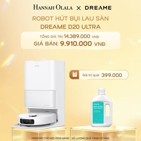  DEAL 3: ROBOT HÚT BỤI LAU SÀN DREAME D20 ULTRA - BẢN QUỐC TẾ - BẢO HÀNH 24 THÁNG 