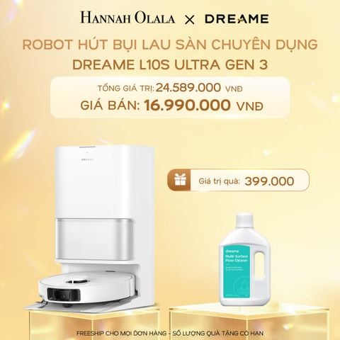  DEAL 17: ROBOT HÚT BỤI LAU SÀN CHUYÊN DỤNG DREAME L10S ULTRA GEN 3 - BẢO HÀNH 24 THÁNG 