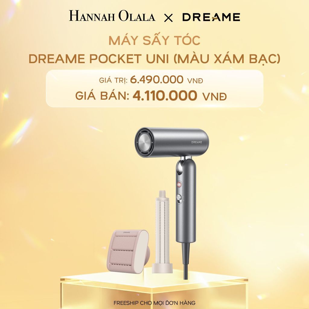  C583_DEAL 4: MÁY SẤY TÓC DREAME POCKET UNI - BẢN QUỐC TẾ - BẢO HÀNH 24 THÁNG 