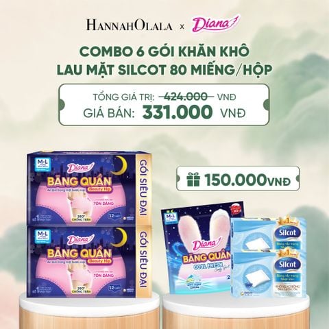  COMBO 2 GÓI BĂNG QUẦN DIANA BEAUTY HIP M-L 12 MIẾNG - DEAL 7 - A851 