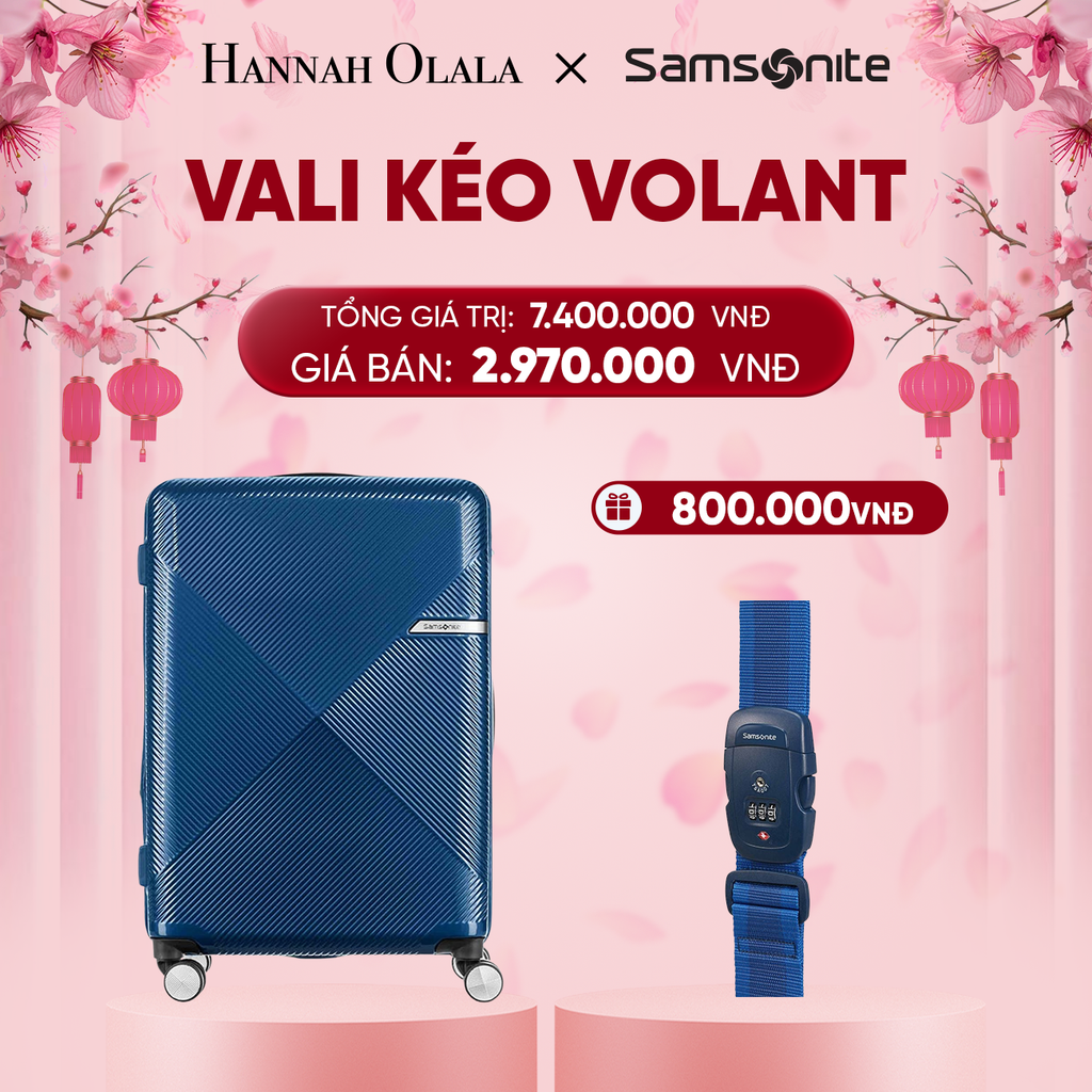 DEAL5: VALI KÉO VOLANT SIZE TRUNG M
TẶNG LUGGAGE STRAPE SAM 