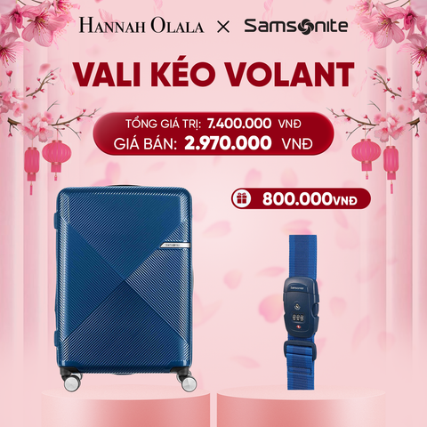  DEAL5: VALI KÉO VOLANT SIZE TRUNG M
TẶNG LUGGAGE STRAPE SAM 