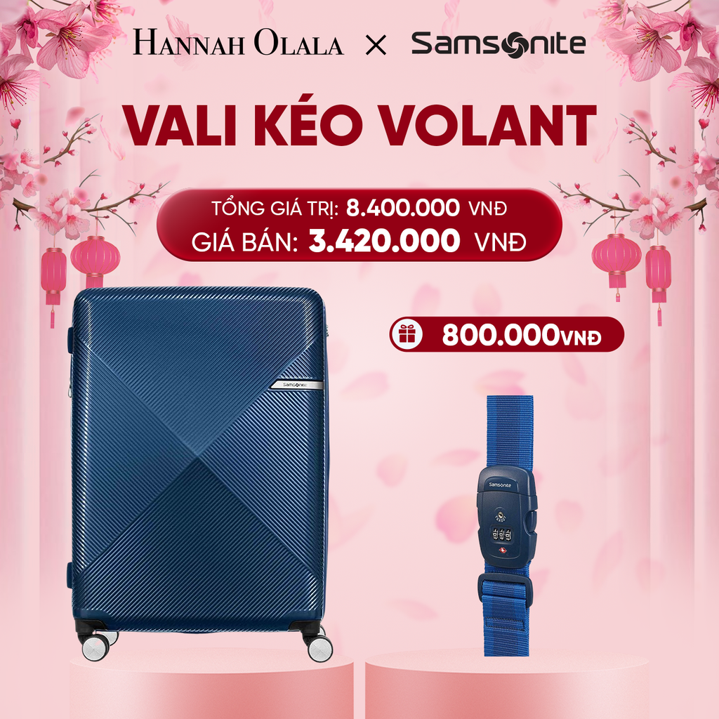  DEAL6: VALI KÉO VOLANT SIZE ĐẠI L
TẶNG LUGGAGE STRAPE SAM 