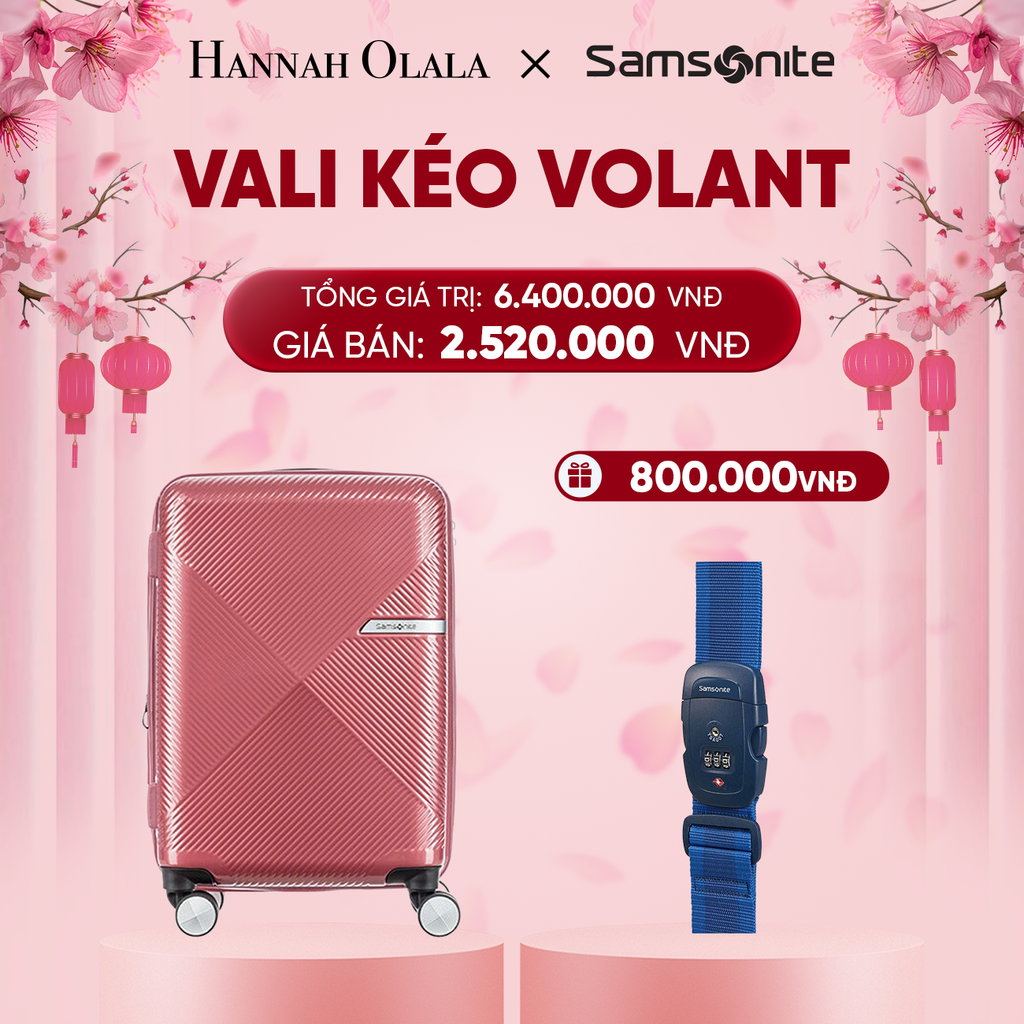  DEAL4: VALI KÉO VOLANT SIZE CABIN S
TẶNG LUGGAGE STRAPE SAM 