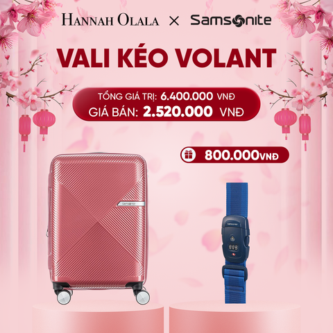  DEAL4: VALI KÉO VOLANT SIZE CABIN S
TẶNG LUGGAGE STRAPE SAM 