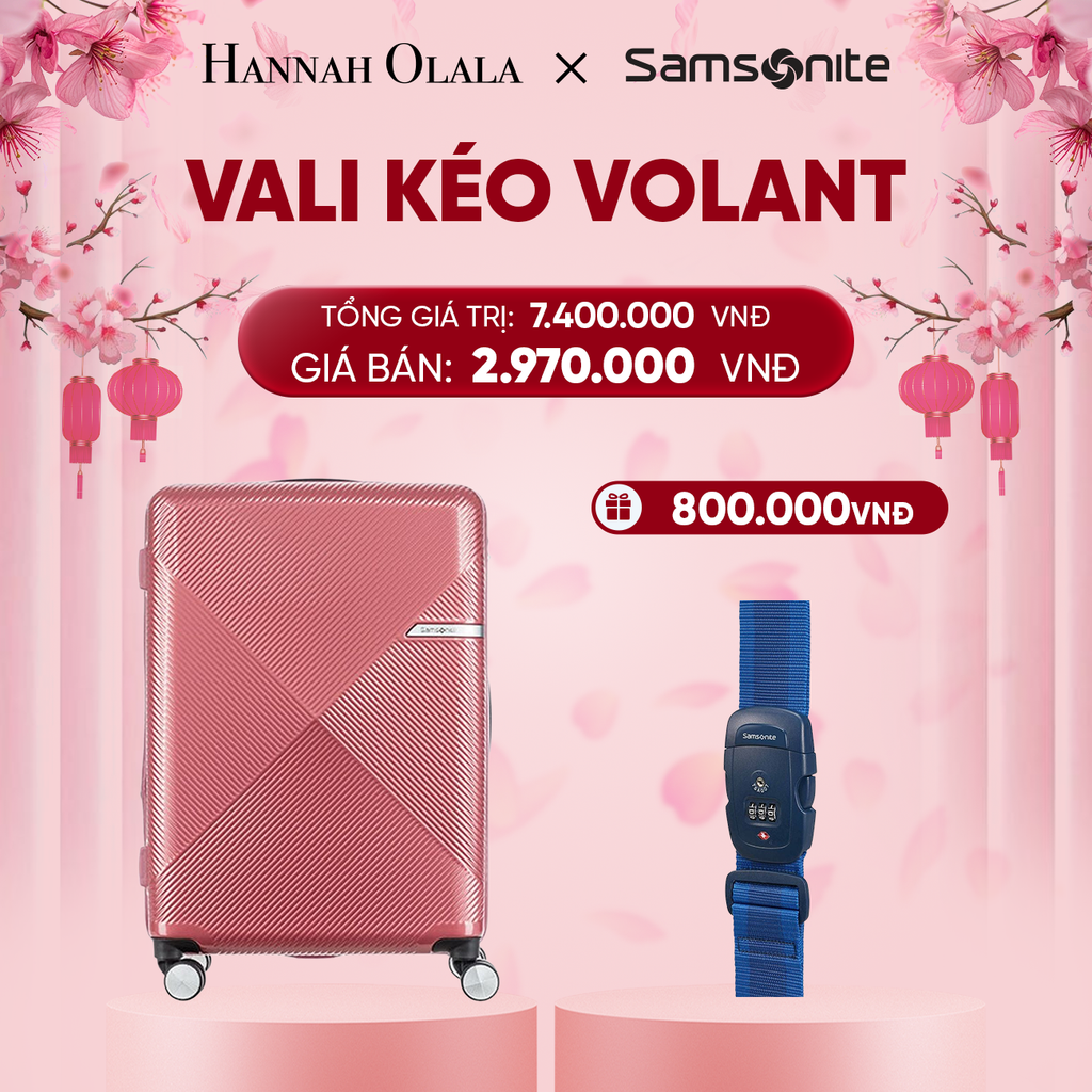  DEAL5: VALI KÉO VOLANT SIZE TRUNG M
TẶNG LUGGAGE STRAPE SAM 